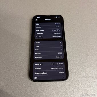 iPhone 14 Plus 128GB černý, pěkný stav, 12 měsíců záruka - 7