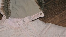 Růžová zimní bunda s rukavicemi zn. HM vel. 92 - 7