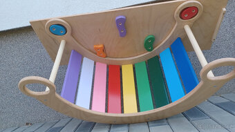 Barevná montessori houpačka - duha - 7