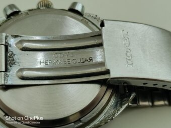 Letecké hodinky Poljot chronograf kalibr 3133 tzv.Remkovky - 7