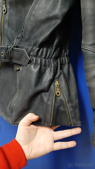 Dámská kožená motorkářská bunda/ křívák HELD, velikost 44 - 7