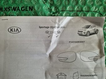 kryty vnějších zrcátek chromové Kia Sportage (QLE) od 2016 F - 7