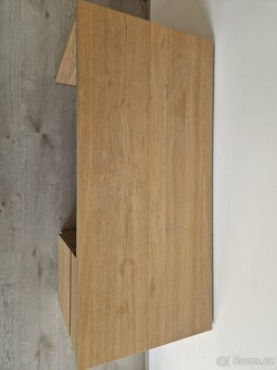 Psací stůl 140 x 65 MALM IKEA - bíle mořený dub + KOMODA - 7