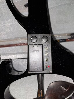 Elektrické "silent" housle 4/4, Paul Stanton, černá metalí - 7