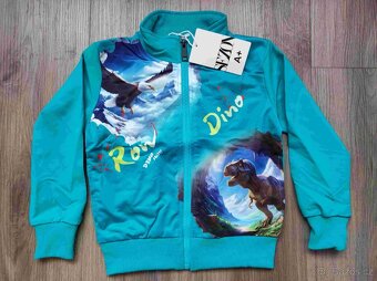 Chlapecká mikina traktor/dinosaurus nová - 7