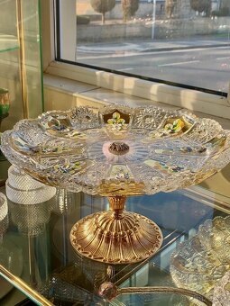 Bohemia Crystal broušená miska zlacená 30cm - 7