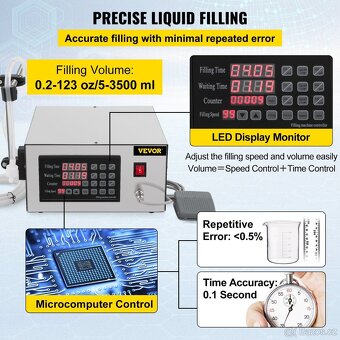 XK-280 Automatická digitální plnička lahví 5–3500 ml - 7