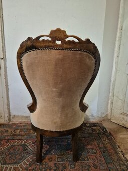 STAROŽITNÉ VIKTORIÁNSKÉ KŘESLO - 7