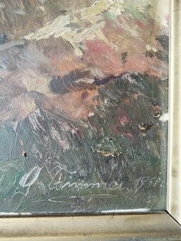 obraz DÍVKA NA BŘEHU, akt, olej, sign. 1958 - 7