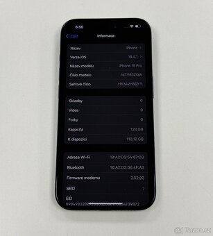 iPhone 15 PRO 128GB ✅ 96% BATERIE ZARUKA - 7
