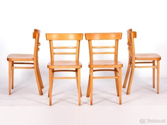 Zachovalé jídelní židle TON, 4 ks, buk. - 7