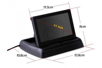 LCD monitor couvací kamery skládací 4.3" + KAMERA 2/1 KOMPL - 7