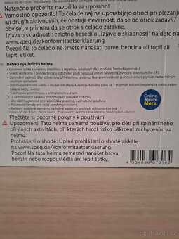 Dětská helma na kolo se zadním světlem - nová - 7