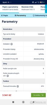 Indukční varná deska Electrolux LIR60430 černá - 7