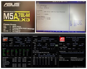 Plně funkční kombo ASUS M5A78L-MLX3 + AMD FX-6100 + 8GB DDR3 - 7