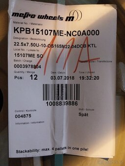 DISKY AGRO / NÁKLADNÍ - 22,5 × 7,5 10 ks - 7