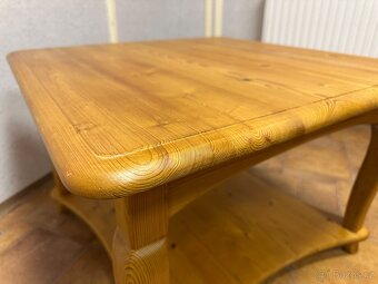 Konferenční stůl hranatý, 2patra, masiv borovice - 7