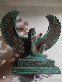 Sošky Horus,ESET, bastet ,sarkofág Egypt tyrkys - 7