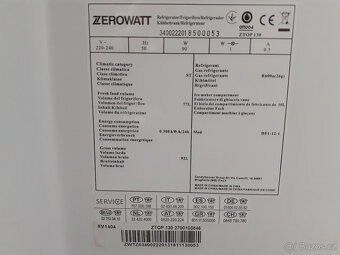Lednička ZEROWATT ZTOP 130 (malá lednice, chladnička) - 7