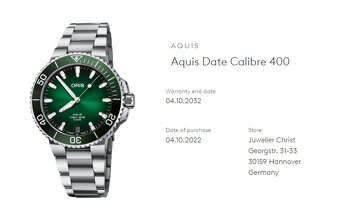 Oris Aquis Cal.400 41,5mm zelené s černou lunetou - 7
