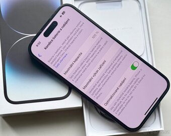 iPhone 14 Pro Max Space Black BATERIE 100% TOP - 7