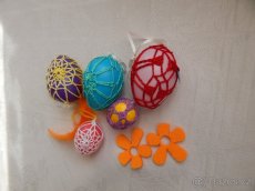 Háčkovaná VELIKONOČNÍ vajíčka - sada - 7