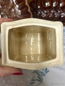 Stará keramická dóza na čaj - 7