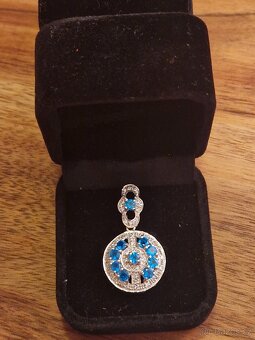 Nový stříbrný (Ag 925) přívěsek s Apatitem - 7