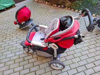 Prodám soupravu terénního kočárku Peg Perego GT3, červený - 7