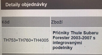 Příčníky Subaru Forester 2003-2007 - 7