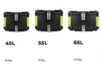 Zadní motokufr TopCase 55L hliníkový černý - 7