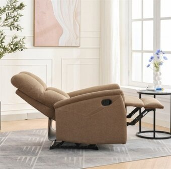 Polohovací křeslo, hnědá látka, TV-916 BR2 - 7