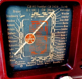 Krásné starožitné rádio Tesla Talisman 308U, top stav - 7