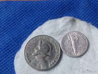 STŘÍBRO ONE DIME 1935+1/4 BALBOA 1966 - 7