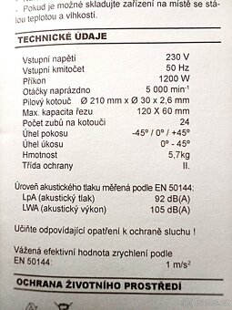 Pokosová pila Asist model AE5P210 - 7