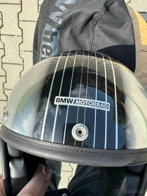 Otevřená helma na motorku značky BMW - stříbrná - 7