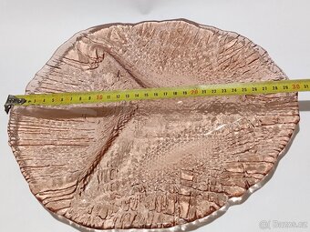 Pavel Pánek, tác, talíř, sklo vzor ,Juta', 30cm, pošta 79.- - 7