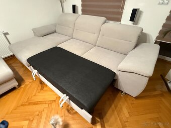 Sedací souprava rohová - levá + taburet - 7