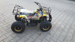 Dětská elektro čtyřkolka ATV Torino 1000W 48V Graffiti žlutá - 7