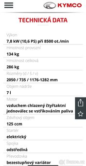 Kymco Agility S 125i CBS - najeto 200km - 7