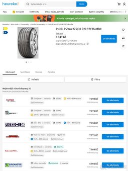 2ks letní pneu 275/30 r20 Pirelli P ZERO rft (runflat) - 7