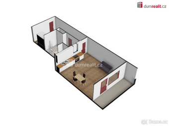 Světlý byt 1+kk (31 m2) + balkon (5 m2), 4.patro, novostavba - 7