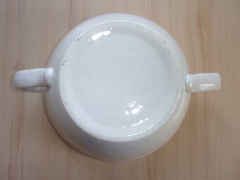 VELKÁ STARÁ ZADĚLÁVACÍ MÍSA S UŠIMA - 28 cm - 7