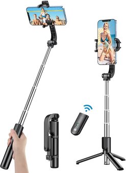 Selfie tyč s bluetooth ovládáním a funkcí tripodu - 7