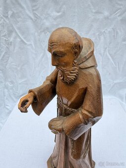 Velká dřevěná socha Svatý František z Assisi - 7