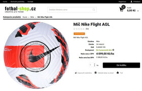Fotbalový profi míč Nike FLIGHT AGL (velikost 5) ÚPLNĚ NOVÝ - 7