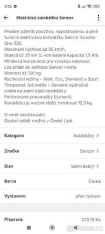 ELEKTRO KOLOBĚŽKA SENCOR SCOOTER ONE 2020. - 7