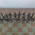 1960s Alberto Giacometti Inspired Brutalist, Bronzové šachy. - 7