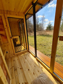 Venkovní finská panoramatická sauna Horizont M5 - 7