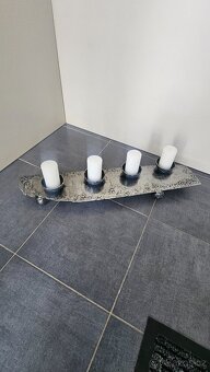 Zakazkovy vanocni adventní věnec svicen kov darek investice - 7